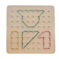 thumbnail image 1 of 79pcs/88pcs Wooden Geoboard With Rubber Bands Math Pattern Blocks Geo Board With Pattern Cards Educational Toy For Kids Birthday Gifts 64 nails + 24 cards, 1 of 3
