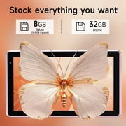 7 inch Tablet Android 15 Tablets, 8GB RAM 32GB ROM 1TB Expandable, Quad-Core Processor Tablet PC, WiFi6, 3000mAh Battery, Bluetooth, 1024 x 600 IPS Touch Screen, 5MP Dual Camera, GMS Certified, Pink