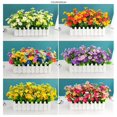 thumbnail image 4 of KUIZAP 28 Heads Silk Artificial Fake Flowers Daisy Bunch Bouquet Home Wedding Decor Chrysanthemum(Red Lotus+Light Lotus), 4 of 7