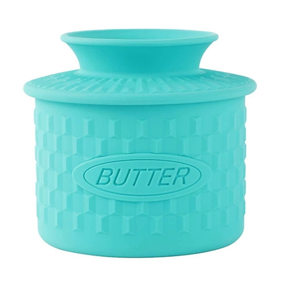 ZOURIH Kitchen Bell Shaped Butter Crock with Lid for Countertop with Water Line & Spreader Knife,Silcone French Butter Dish Keeper for Fresh,Soft & Spreadable Butter,Green