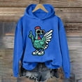 thumbnail image 2 of WEAIXIMIUNG Sweatshirts pour Femmes Sans Capuche avec Graphiques, Mode Hiver, Imprimé Poulet Vert, 2 of 3