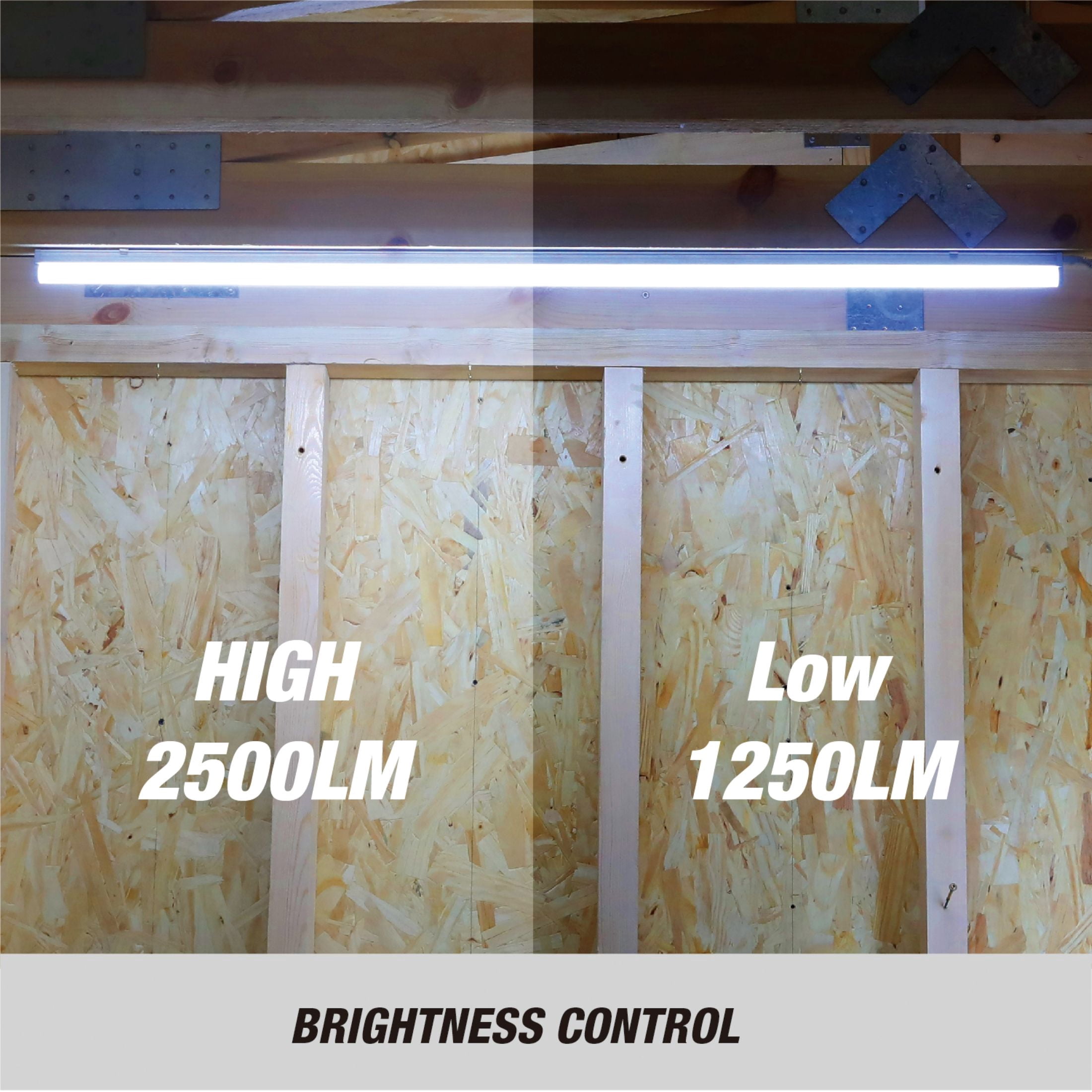 Hyper Tough LED 2500 Lumens 4-Foot T5 Dimmable Shop Lights, Pack of 6