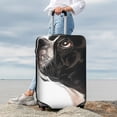 thumbnail image 7 of Hirioo Black And White Boston Terrier for Elasticity Suitcase Cover (No luggage Included) Durable Luggage Protector Fits 18-32 Inch Luggage-X-Large, 7 of 7