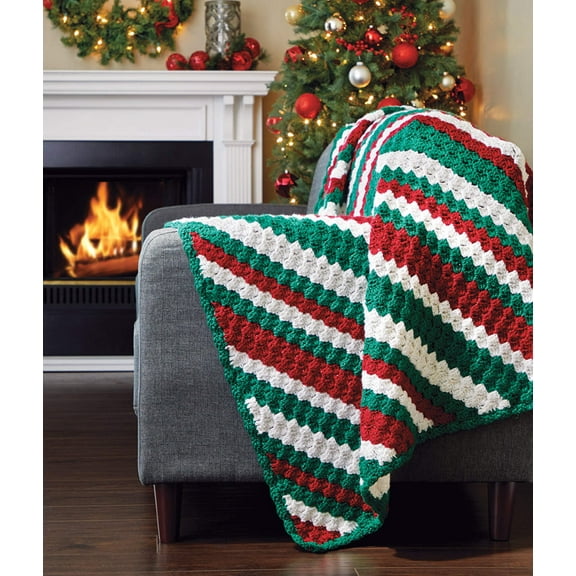 Mary Maxim Holiday Sparkle Blanket