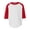 White/ Red, variant on Augusta Sportswear Baby Boy's Toddler Three-Quarter Sleeve Baseball Jersey, Style 422