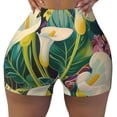 thumbnail image 2 of Balery Tropical Floral Jungle Pantalones cortos de entrenamiento estampados para mujer, sin costuras, ajustados, para gimnasio, yoga, correr, deportes, ejercicio activo, fitness.-Medium, 2 of 8