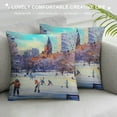 thumbnail image 3 of Heduofu Boston Throw Pillow Cover Boston Cushion Cover Linen Square Pillow Case Decortaive Pillowcase with Zipper Home Decor for Bedroom Living Room White, 3 of 5