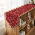 thumbnail image 4 of Red Classic Table Runner Linen Burlap Table Runner 70 Inches Long Boho Vintage Western Rustic Dresser Scarves for Kitchen Island Coffee Dining Room Party Wedding Banquet Holiday Decoration 13"x70", 4 of 8