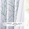 thumbnail image 4 of NICETOWN Green/Grey Branch Twist Art Abstract Print Curtains, Rustic Silver Grommet Half-Blackout Window Treatment Thermal Insulated Covering for Flat/Apartment, 52" Wide by 84" Long, Set of 2, 4 of 8