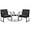 Black，Normal Bistro Sets, variant on RONG-3 Patio Furniture Set 3 Piece Resin Outdoor Bistro Set Rocking Patio Chairs with Cushions and Table for Porch, Poolside, Balcony and Yard，Black，Normal Bistro Sets