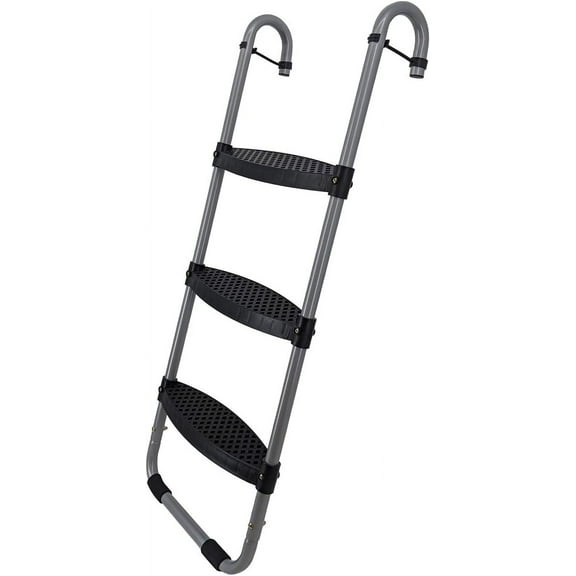 Trampoline 3-Step Ladder with Safety Latch and Wide Steps for Kids Large Universal Hook for Easy Install TPro Warranty Included Trampoline Accessories for Kids 250 lbs Capacity