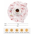 thumbnail image 6 of 13 Inch Round Placemats Set of 6, Pink Flower Non Slip Heat Insulation PP Table Mats, Watercolor Floral Botanical Line Drawing Print Washable Place Mats for Kitchen Dining Party Table Decor, 6 of 7