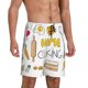 thumbnail image 2 of Balery Home Cooking Pantalones cortos de pijama de punto de algodón para hombre con cinturilla y bolsillos-3X-Large, 2 of 6