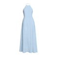 thumbnail image 4 of ZHOGXU Boho Wedding Guest Dresses For Women Sleeveless Halter Maxi Dress Elegant Summer Cocktail Dress,Blue,XXL, 4 of 4