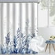 thumbnail image 4 of Cortina de ducha con estampado digital y ganchos - Decoración de baño de tela de poliéster impermeable, 180x200cm, 4 of 6