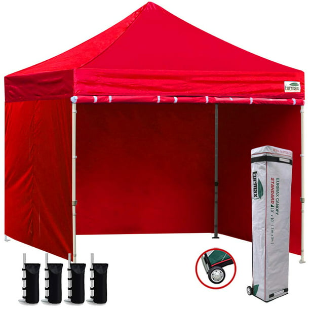 Eurmax 10x10 Ez Pop Up Canopy Outdoor Canopy Instant Tent With 4 Zipper