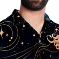 thumbnail image 5 of Virgo Constellation Men's Short Sleeve Hawaiian Beach Shirts, Casual Printed Button Down Spread Collar Tops, Summer Unisex Style, 5 of 6