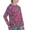 thumbnail image 6 of Daiia Summer Flamingo Pattern Women's Fashion Hoodies & Sweatshirts with Kangaroo Pocket Hooded Sweatshirt with Eye-catching Drawstrings-X-Large, 6 of 7