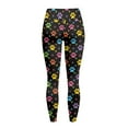 thumbnail image 6 of Renewold Colorful Paw Print Yoga Pants with Pockets for Women Stretch High Waisted Tummy Control Workout Tights Buttery Soft Printed Leggings Sportswear Basic Pants, 3XL, 6 of 8