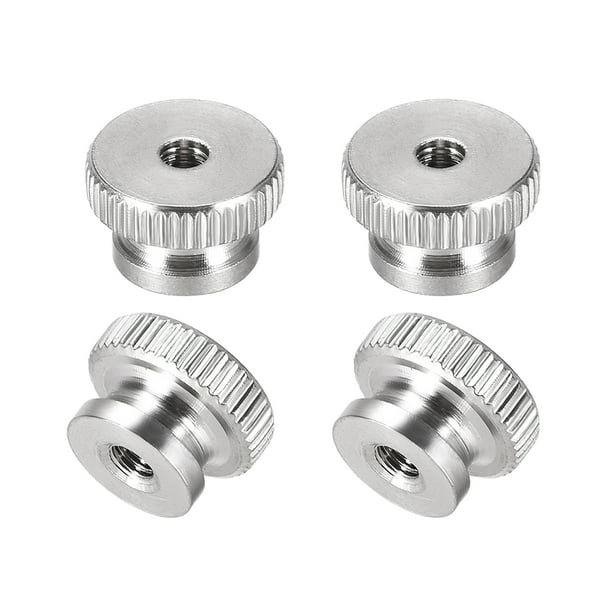 Knurled Thumb Nuts M3 Round Knobs with 304 Stainless Steel 4Pcs