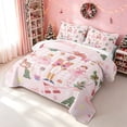 thumbnail image 3 of Erosebridal Vintage Xmas Nutcracker Bed Spread Queen, Ballet Princess Queen Coverlet Set, Pink, 3 Pieces, 1 Quilt and 2 Pillowcases, 3 of 7