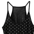 thumbnail image 5 of Soft Undershirts for Women Polk Dot Tank Tops Trendy Racerback Top Breathable Casual Everyday Summer Camisole Black 2XL, 5 of 5
