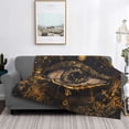 thumbnail image 2 of Fotbe Mystical Golden Eye Manta de Franela con Estampado, Manta Ultrasuave para Cama, Sofá, Auto, Hipoalergénica y Antibolitas-80"x60", 2 of 6
