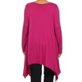 thumbnail image 4 of Women's Trendy Style Plus Size Long Sleeves Solid Tunic Top, 4 of 4