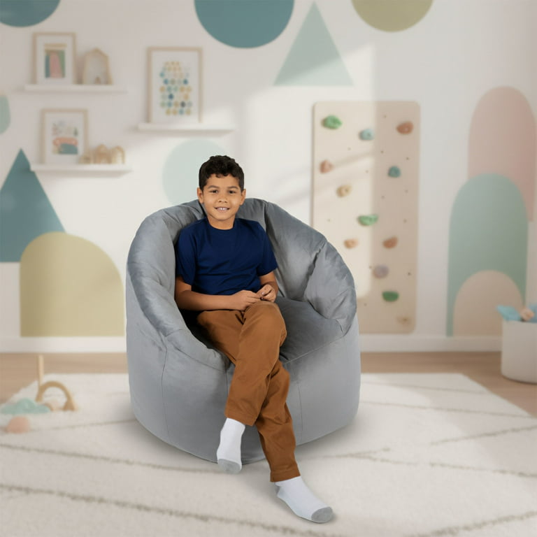 Big Joe Milano, Bean Bag Chair with Fabric Cover and Beads, Soft