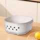 thumbnail image 5 of Cesta organizadora de cocina | Escurridor de plástico apto para alimentos | Almacenamiento que ahorra espacio para verduras y utensilios | Diseño duradero y fácil de limpiar | Multiusos | Blanco | 1, 5 of 5