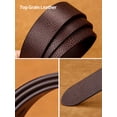 thumbnail image 5 of Catelles Genuine Leather Pin Brass Buckle Brown Belt for Men Durable Stylish&For waist 48in Width 1.5in(3.8cm), 5 of 10