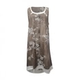 thumbnail image 4 of TopLLC Robe Débardeur Mini Sans Manches pour Femmes Faux Deux Pièces Robe d'Été Faux Denim Robe T-Shirt Longueur Genou Décontractée Ample Robe d'Été, 4 of 5