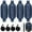 Blue, variant on FAIZHI Boat Fenders 4 Pack, Boat Bumpers Fenders with 4 Ropes, Inflatable Ribbed Marine Boat Bumpers for Pontoon Boat Fenders Inflatable, Black