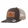 thumbnail image 2 of Vergiac Hunting Season Elk, Gun & Hunting Dog Leather Patch Mesh Trucker Hat, Men Breathable Adjustable Baseball Cap for Travel Outdoor Daily Outfits, 2 of 6