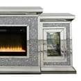 thumbnail image 4 of Benjara Fireplace and 2 Storage Doors and Beveled Mirror Framing, Silver, 4 of 5