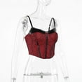 thumbnail image 6 of Gothic Punk Red Camis Women Streetwear Harajuku Spiderweb Patchwork Crop Tank Tops Emo Alternative Grunge Rave Outfits, 6 of 13