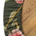 thumbnail image 5 of Ambesonne Vintage Floral Fitted Round Tablecloth, Roses Botanical Art, 40"- 44" Diameter, Dark Salmon and Slate Brown, 5 of 5