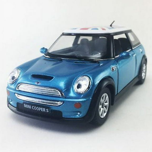 5" Kinsmart Mini Cooper S British Flag Diecast Model Toy 1:28 Blue