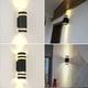 thumbnail image 5 of Apliques de pared LED impermeables Lámpara de pared de doble cabezal Bombilla reemplazable E27 para escaleras de habitación Iluminación de pared para jardín al aire libre Decoración, 5 of 5