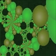 thumbnail image 1 of Ahgly Company Indoor Square Patterned Dark Forest Green Area Rugs, 4' Square, 1 of 6