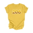 thumbnail image 1 of 206 Seattle Washington USA Area Code City Skyline Gift - Unisex T-Shirt - Inspired X, 1 of 1