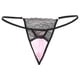 thumbnail image 4 of Ropa interior de satén Sissy para hombre, bragas de retazos de encaje transparente, tanga con cintura elástica, tanga con espalda en T, calzoncillos con suspensorio de tiro bajo, 4 of 5