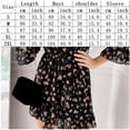 thumbnail image 3 of Xuan Binli Women's Summer Love Shaped Printed Medium Long Sleeved Dress With V-neck Ruffle Edge Short Skirt Apricot L Dress, 3 of 6