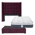 thumbnail image 1 of Colchón Matrimonial Cardona + Cabecera Titan + Base Cama Morado, 1 of 11