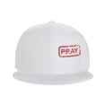 thumbnail image 3 of ZICANCN Pray Character Pattern Baseball Caps, Trucker Hats for Men And Women, Adjustable Breathable Flat Caps, White, 3 of 6