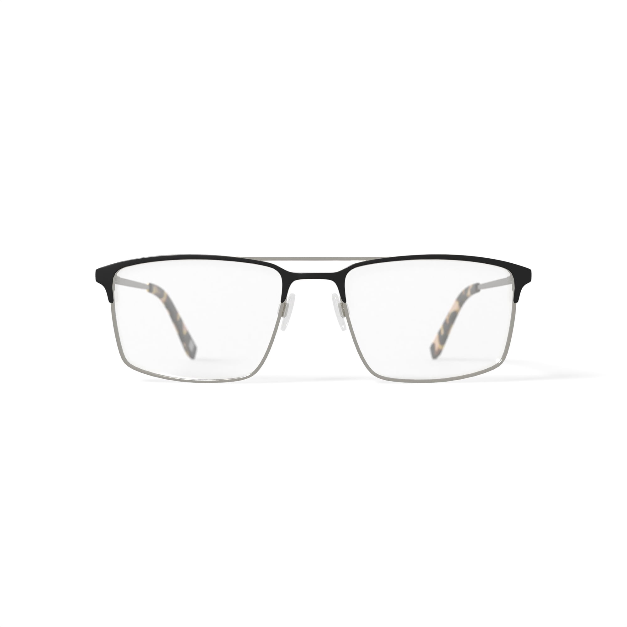 Randy Jackson Men's RJ1934 Rectangular Prescription Eyeglasses with Case, Black/Gold