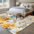 thumbnail image 4 of 8'x10' Area Rugs, Daisy Spring Floral Indoor Outdoor Area Rug for Living Room Bedroom, Farmhouse Botanical Bees Elegant Washable Bathroom Rugs Kitchen Floor Carpet Mats Home Decor Aesthetic, 4 of 8
