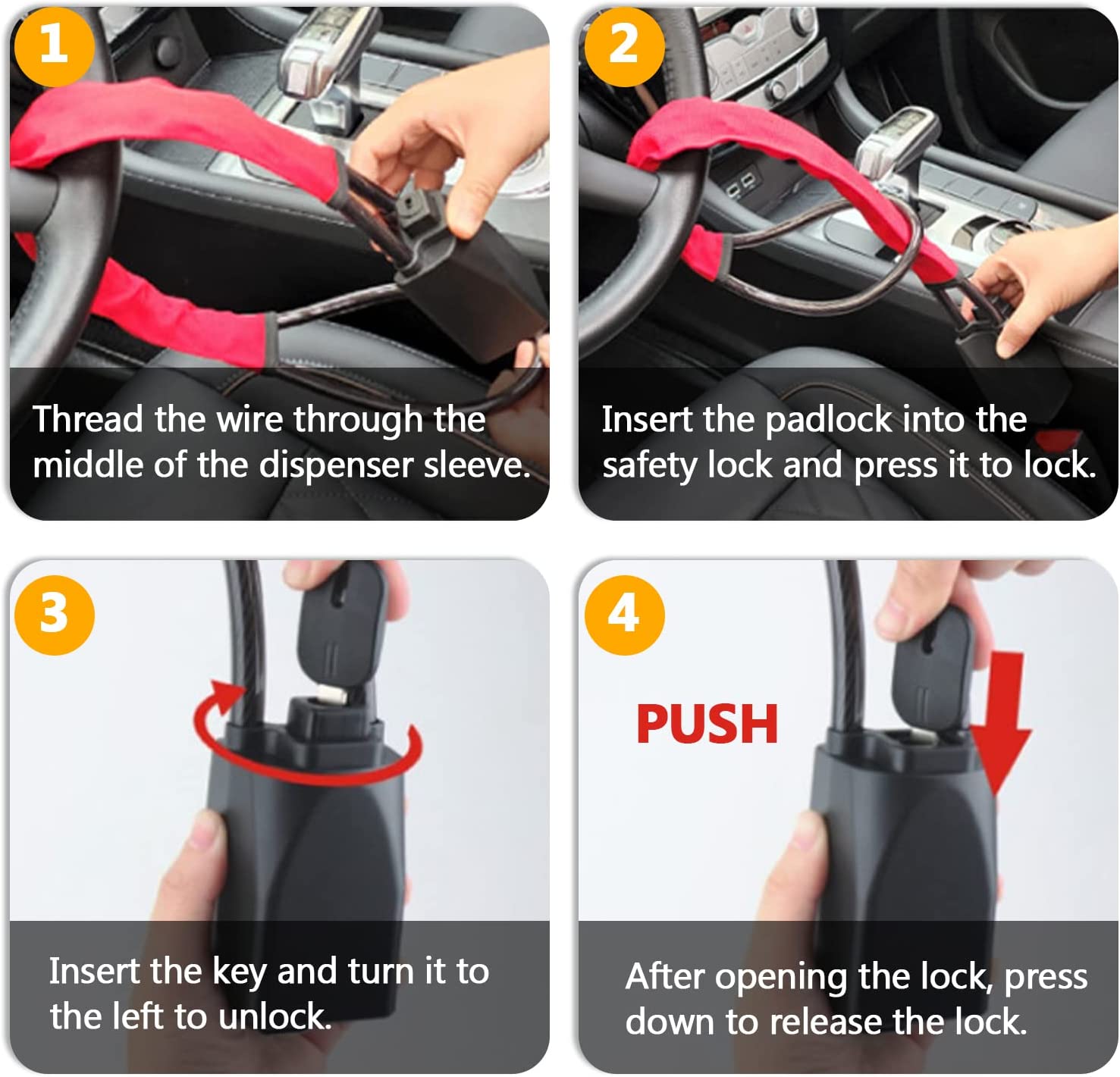 AntiTheft Device The Club Steering Wheel Lock for Cars Trucks Anti