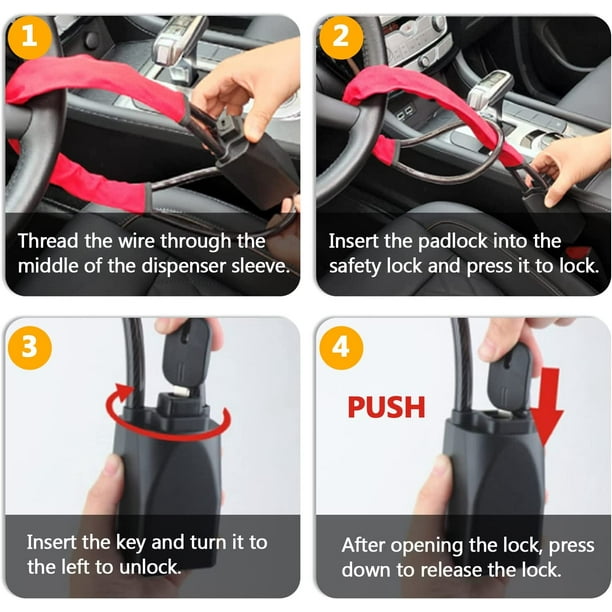 AntiTheft Device The Club Steering Wheel Lock for Cars Trucks Anti