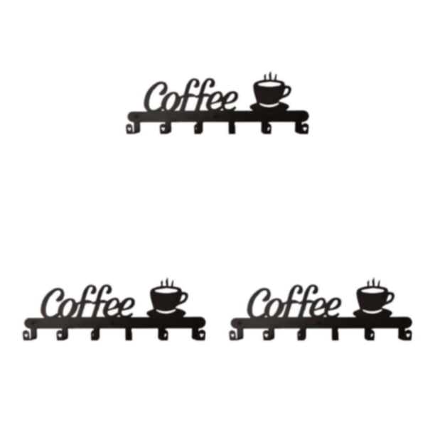 Bearachild Wall Mounted Coffee Mug Holder Multifunction Cups Tea Rack for Restaurant Type1 NO1